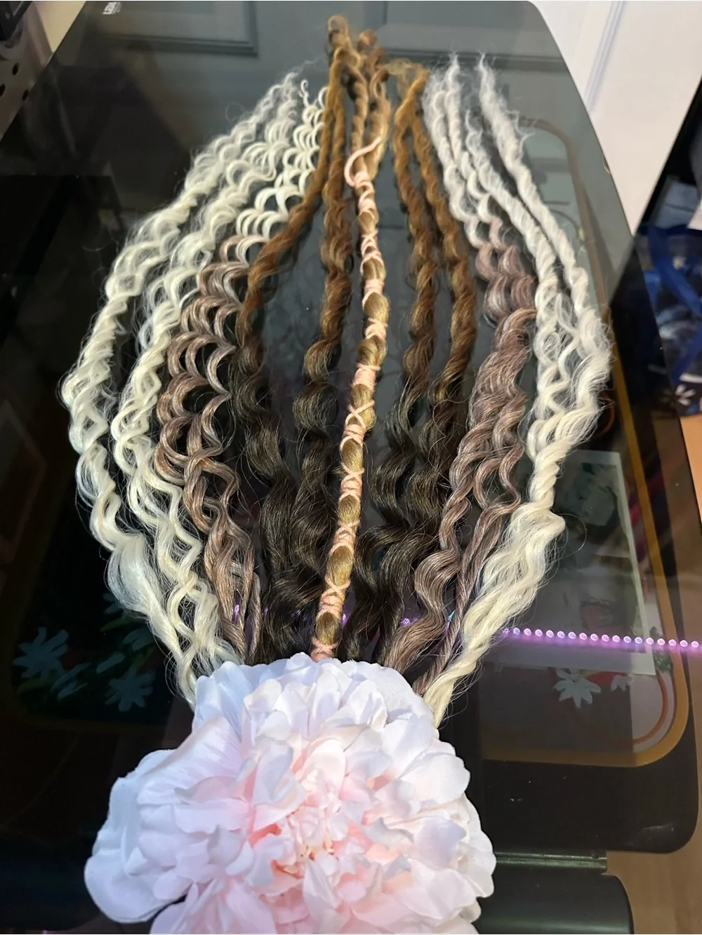 Boho Mixed Brown and Blonde Braided Hair Extensions